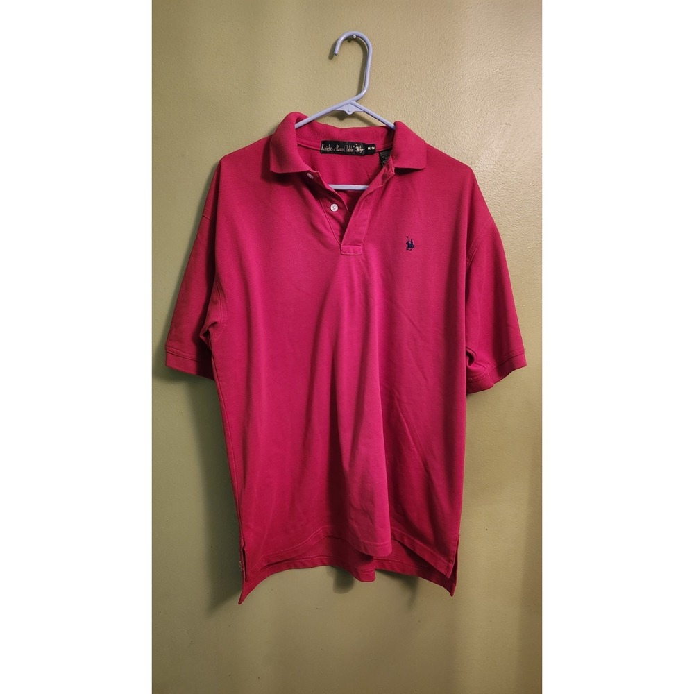 Knights of Round Table Men's Medium Red Short Sleeve Polo